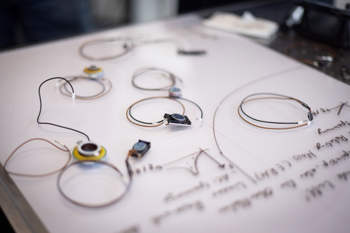 Vibrotactile actuators on a light table